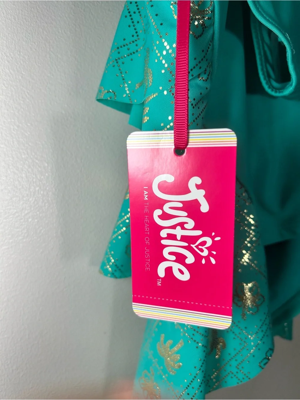 Justice teal camisole